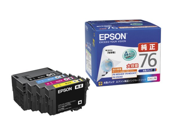 画像1: エプソン IC4CL76 純正インク ■4色セット  大容量 ｜ EPSON (1)