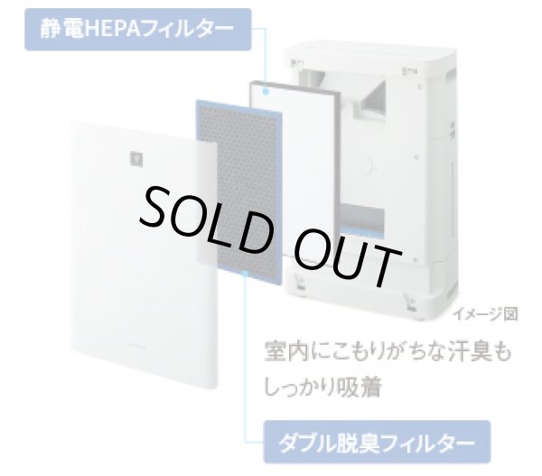 画像4: 最新モデル SHARP シャープ 床置き型プラズマクラスター加湿空気清浄機 KC-M50B-W プラズマクラスター7000搭載 加湿〜13畳/空気清浄〜23畳 ホワイト系 (4)