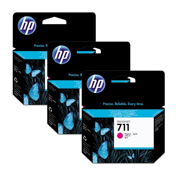 画像1: HP 711 純正インク カラー 3色セット 29mL 各1 計3個 | (1)
