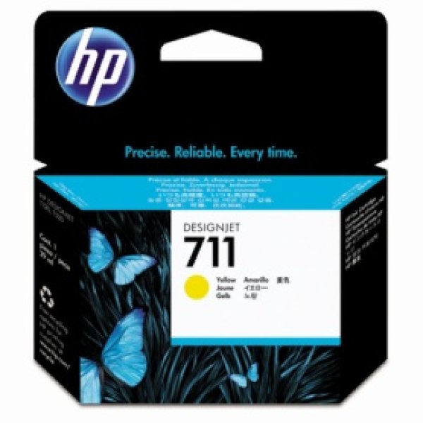 HP711 インクカートリッジ イエロー 29ml 染料系 CZ132A 1個｜プリンターの消耗品はトナーマートへ