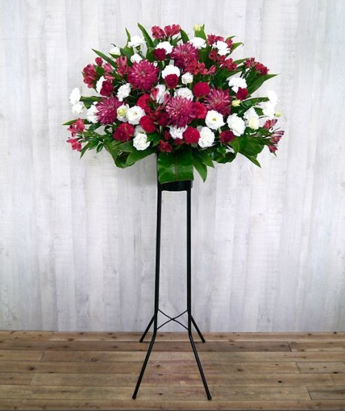 画像2: スタンド花 1段飾り ■赤 (2)