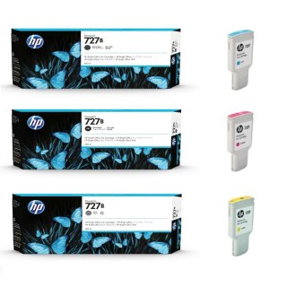 HP 730B 730 純正インク ブラック3種/カラー3種 6色セット 300mL