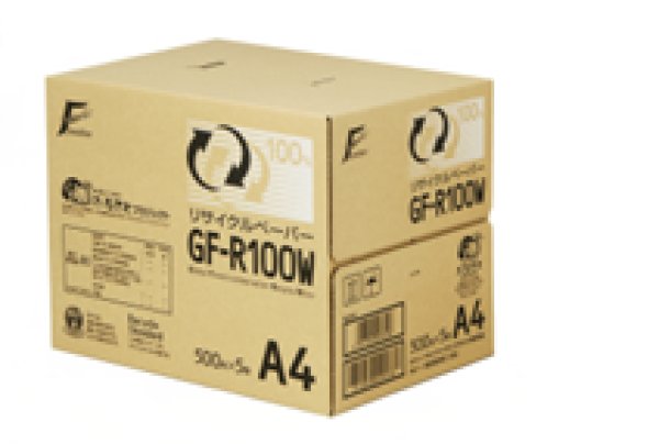 画像1: キヤノン リサイクル用紙 GF-R100W A4 (500枚×５冊) コピー用紙 8650B002 (1)