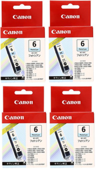 画像1: キヤノン BCI-6PC フォトシアン 純正インク ■4個セット (1)