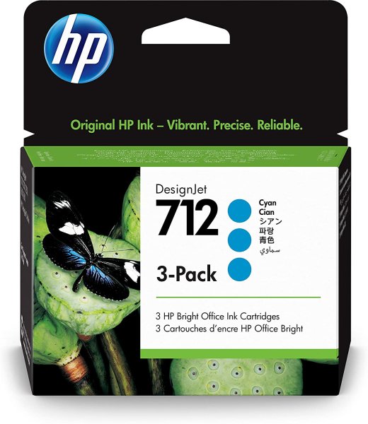 画像1: HP 712 純正インク シアン 3個パック 29mL | (1)