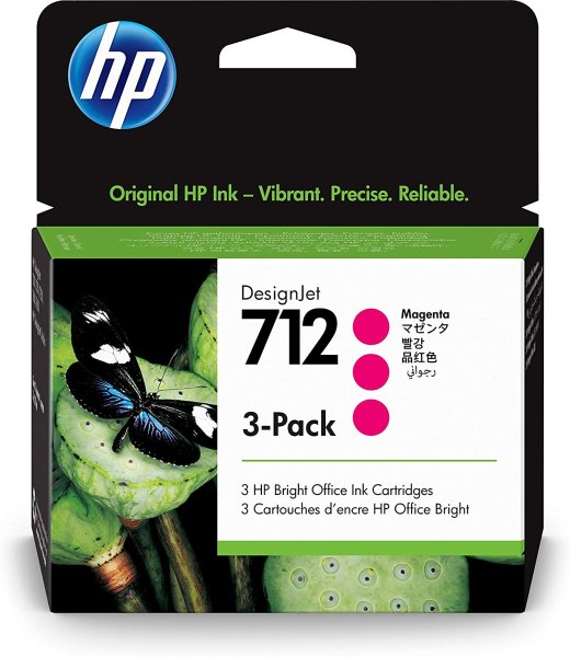 画像1: HP 712 純正インク マゼンタ 3個パック 29mL | (1)