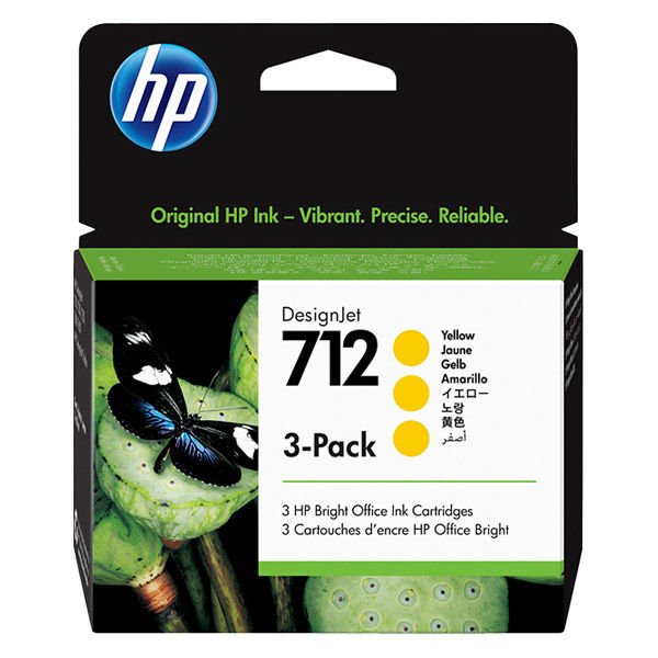 画像1: HP 712 純正インク イエロー 3個パック 29mL | (1)