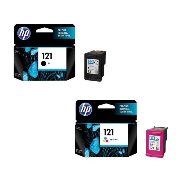 画像1: HP 121 純正プリントインクカートリッジ 4色セット (1)