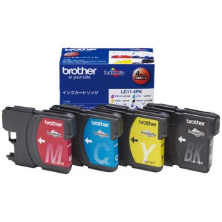 ブラザー LC12-4PK 純正インクカートリッジ □4色パック｜プリンターの