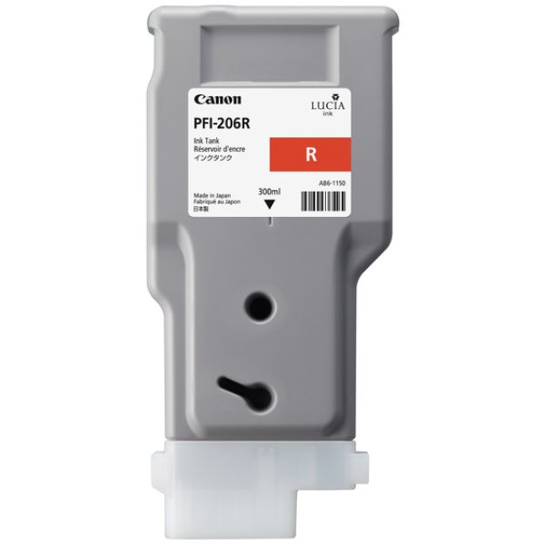 画像1: キヤノン 純正インク PFI-206R レッド (1)