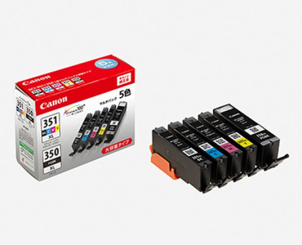 画像1: キヤノン 純正インクタンク BCI-351XL（BK/C/M/Y）+BCI-350XL マルチパック（大容量） | BCI-351XL+350XL/5MP (1)