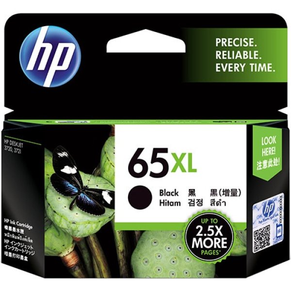 画像1: HP HP65XL(N9K04AA) 増量 黒 純正インク ■ブラック (1)