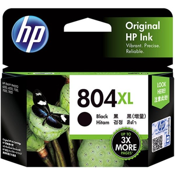 画像1: HP 804XL (T6N12AA) 黒 純正インク ■ブラック (1)