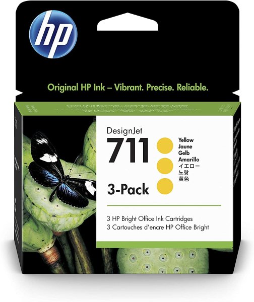 画像1: HP 711 純正インク イエロー 3個パック 29mL | (1)