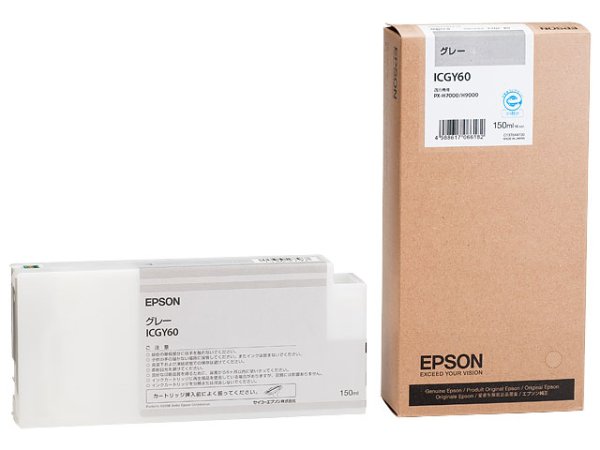 画像1: エプソン 純正インク ICGY60 グレー 150mL 単品 ｜ EPSON (1)