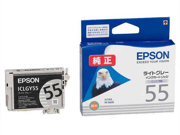 画像1: エプソン 純正インク ICLGY55 ライトグレー 単品 ｜ EPSON (1)