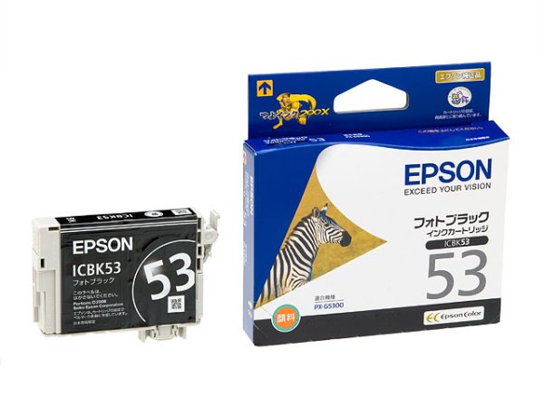 画像1: エプソン 純正インク ICBK53 フォトブラック 単品 ｜ EPSON (1)