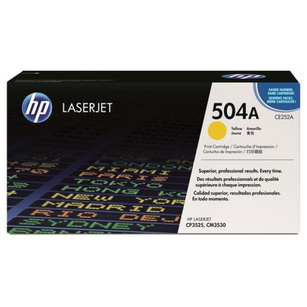 画像1: HP 504A(CE252A) 純正トナー ■イエロー (1)