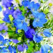 画像1: スタンド花 1段飾り ■青&紫 (1)