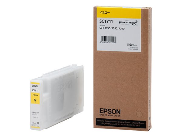 画像1: エプソン 純正インク SC1Y11 イエロー 110mL 単品 ｜ EPSON (1)