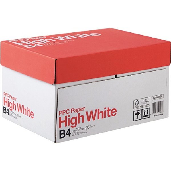 画像1: 法人様向け コピー用紙 PPC PAPER High White B4 1箱（2500枚：500枚×5冊） (1)