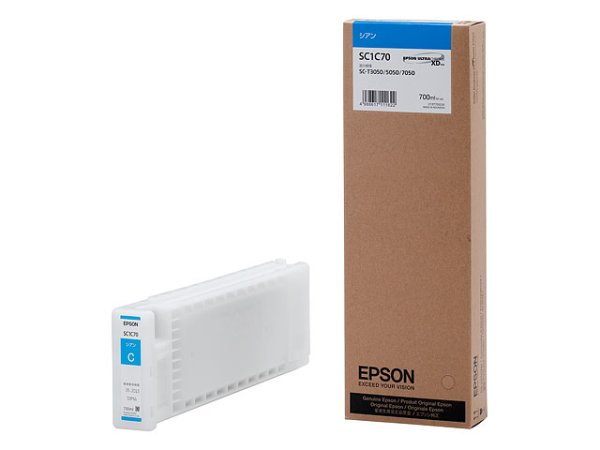 画像1: エプソン 純正インク SC1C70 シアン 700mL 単品 ｜ EPSON (1)