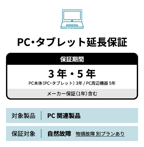 PC延長保証3年