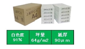 法人様向け【A3】コピー用紙 上質PPC-W 2500枚(500枚×5冊) / 10675704 (まとめてお得5箱セット)